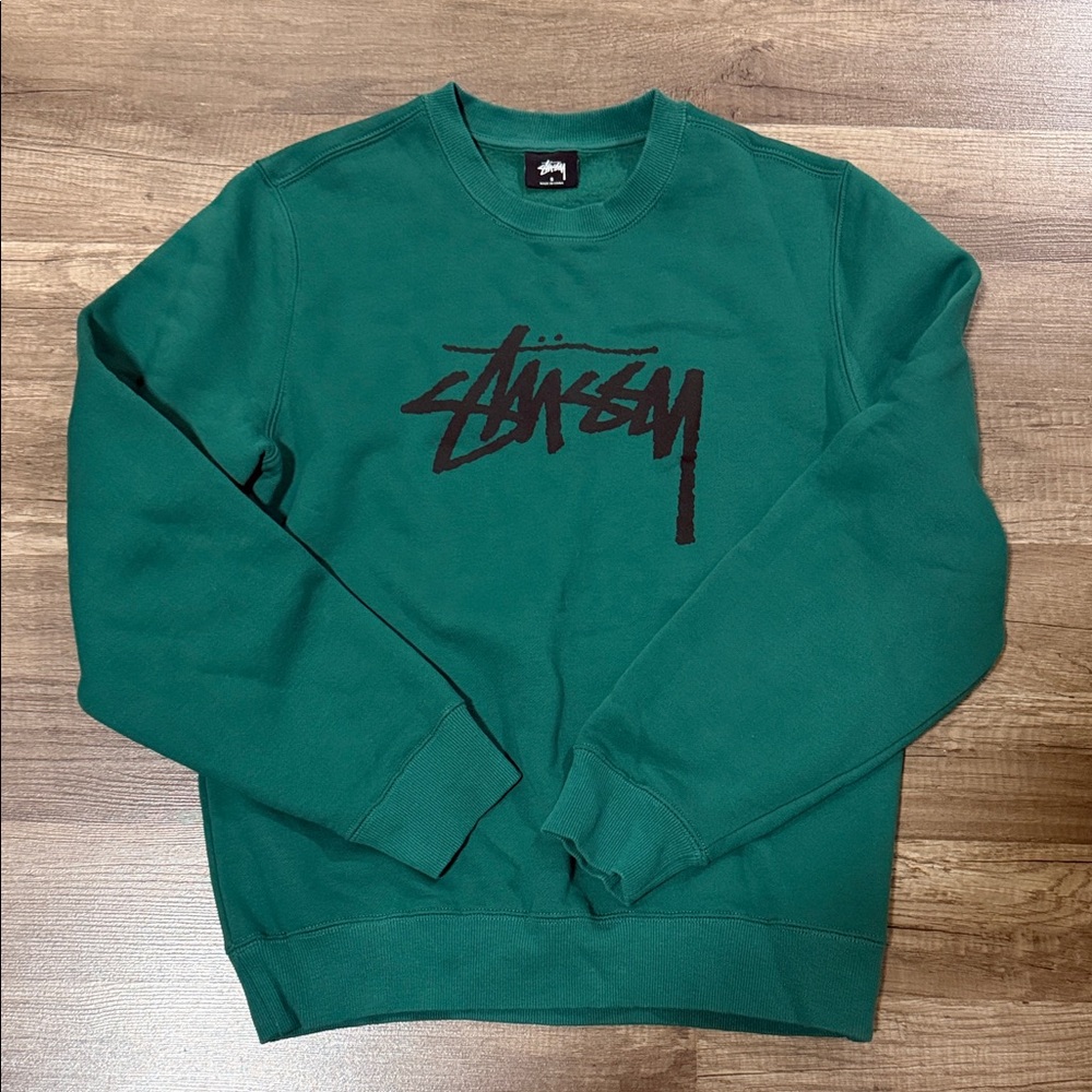 Stussy Teal Crewneck Men's Sweater